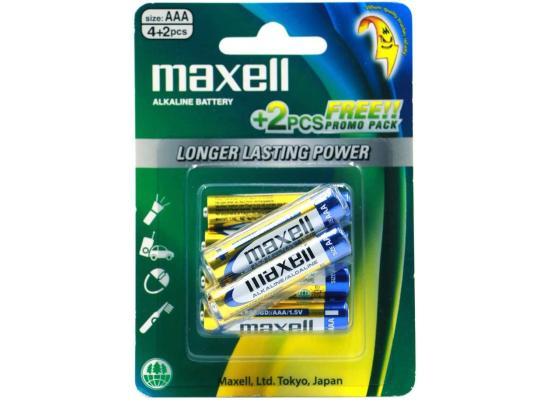 Maxell Digital Alkaline AAA Battery (4+2 pcs)