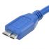 USB A male to Micro B USB 3.0 Cable 50cm-Blue (external hdd cable)