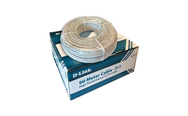 D-Link DCC-WHI-90 CCTV Coaxial Cable(RG59+3 Power)-90meter roll