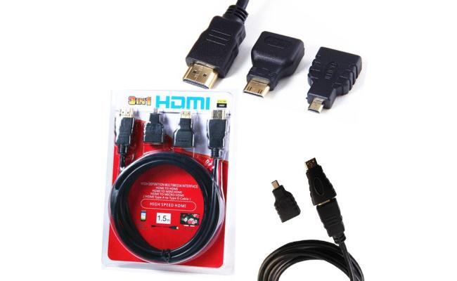 HDMI 3 IN 1 HDMI to MINI/MICRO HDMI Adapter Cable