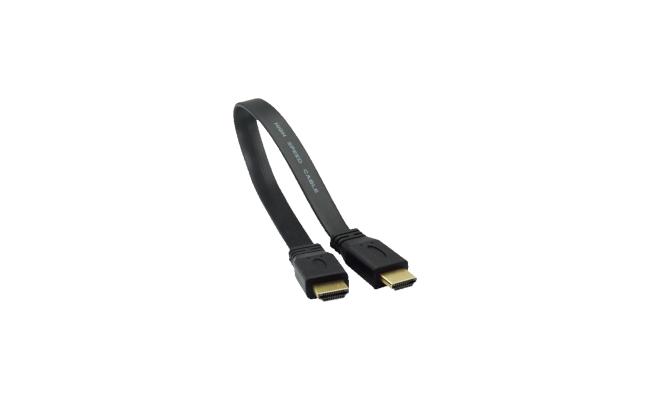 Flat HDMI V1.4 Cable High Speed + Ethernet Gold 3d HD HDTV Lead 5M