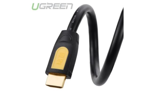UGREEN HD101 HDMI Round Cable 1.5m- Yellow &Black