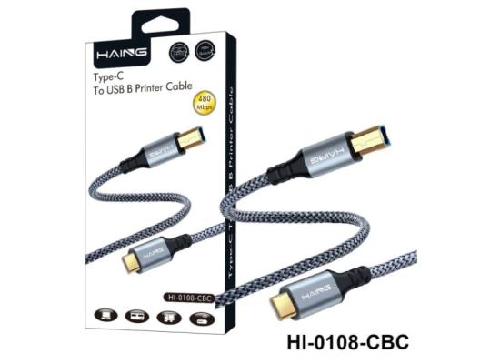 HAING HI-0108-CBC Type-C to USB B Printer Cable 1.8M