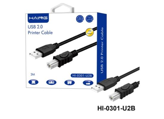 HAING HI-0301-U2B USB 2.0 Printer Cable 3M