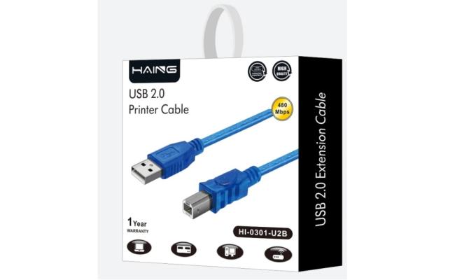 HAING HI-0301-U2B USB 2.0 Printer Cable 3M