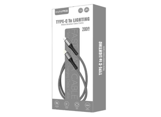 HAING HI041CL Type-C to Lighting 20W Metal Braided Data Cable 2M