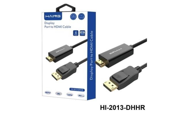 HAING High Quality Display Port to HDMI Cable - 1.8M