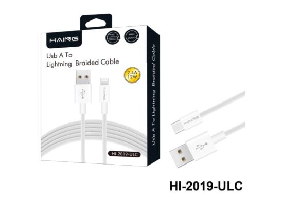 HAING HI-2019-ULC USB A to Lightning Braided Cable 1.2M 12W 