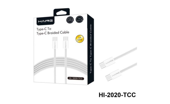 HAING HI-2020-TCC Type-C to Type-C Braided Cable 1.2M 60W