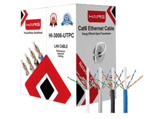 HAING HI-3006-UTPC Cat 6 UTP Ethernet Cable 1000ft -Black