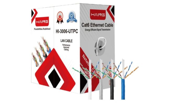 HAING HI-3006-UTPC Cat 6 UTP Ethernet Cable 1000ft -Black