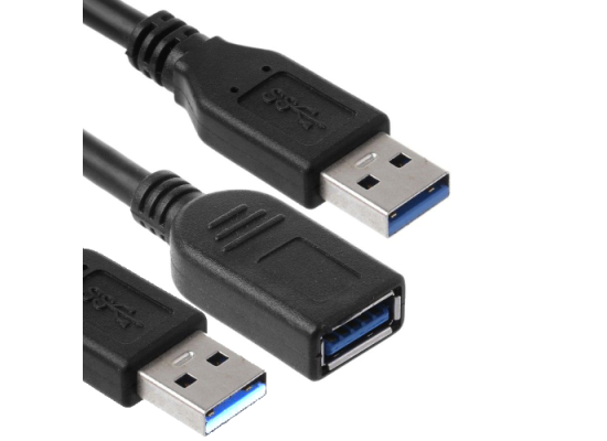 USB 3.0 Extension Cable 2 Male to 1 Female-1M