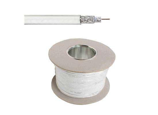 Coaxial RG59 Cable 200m without Power- White