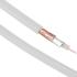 Coaxial RG58 Cable 100m with Power - White