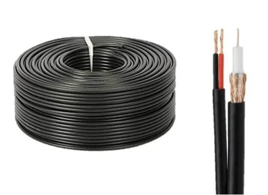 Coaxial RG59 Cable 200m With Power- Black