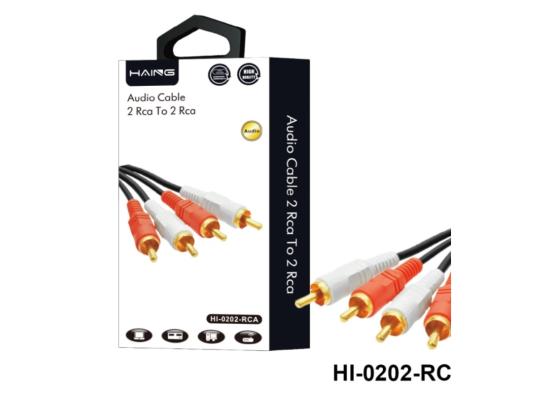 HAING HI-0202-RCA 2 RCA Male to 2 RCA Male Audio Cable 3M