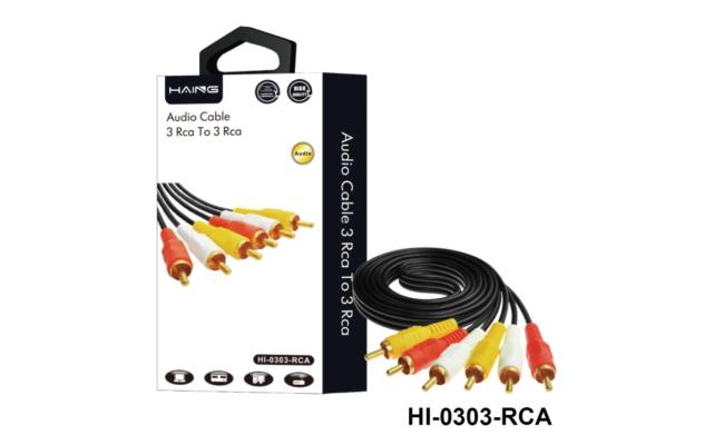 HAING HI-0303-RCA 3 RCA Male to 3 RCA Male Audio Cable 1.5M