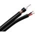 Coaxial RG58 Cable Black 50m with Power Cable