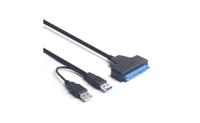 USB3.0 to SATA III 22pin Converter for 2.5" HDD/SSD with USB Charging Cable