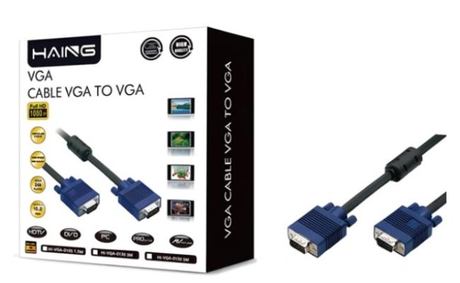 HAING CB-VGA-15M HD15 Male to Male VGA Video Cable for TV Computer Monitor 15M