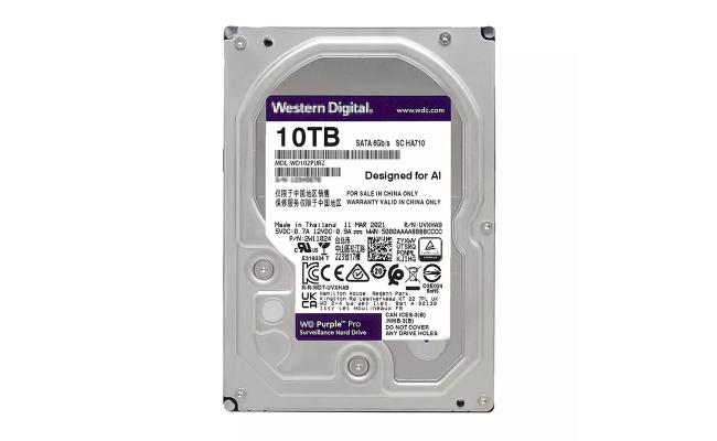 Western Digital Purple WD102PURZ 10TB 3.5 Inch SATA 7200RPM Surveillance HDD