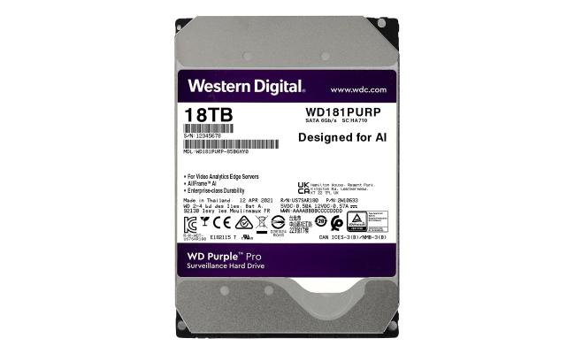 Western Digital WD181PURP 18TB WD Purple Pro Surveillance Internal Hard Drive HDD