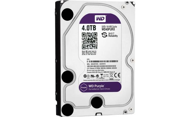 Western Digital Purple  WD40PURZ 4TB 3.5 Inch SATA 5400RPM Surveillance HDD