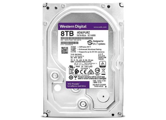 Western Digital Purple  WD84PURZ 8TB 3.5 Inch SATA 5400RPM Surveillance HDD