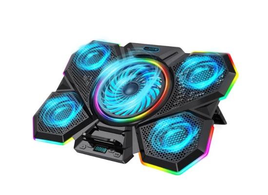 COOLCOLD RGB Gaming 5 fans Laptop Cooling Pad 