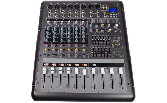 SHUCE PMA-10D 600W 8 Channel 2 Mic with USB & Effects Mixer
