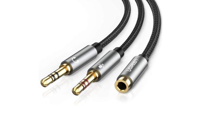 UGREEN AV140 3.5mm Headphone Audio Splitter Cable-Black