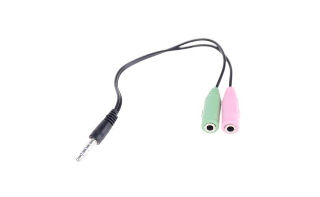 3.5mm Audio Headset to 2 Female Jack Microphone Audio Cable