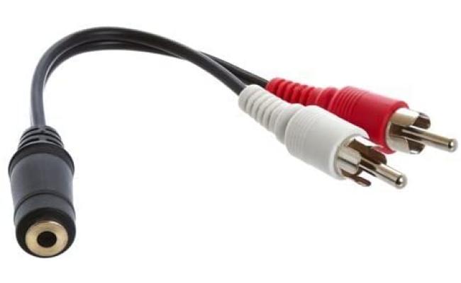 Cable AUX  1FMAIL to 2RCA MAIL