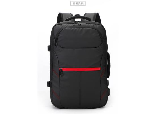 2 IN 1 Backpack & Laptop Bag- Black & Red 