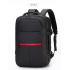 2 IN 1 Backpack & Laptop Bag- Black & Red