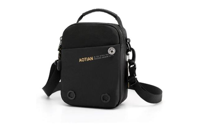 AoTian 8354 Men's Shoulder Crossbody Bag -Black
