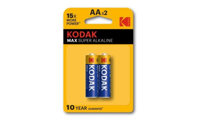 Kodak Max Super Alkaline AA Batteries Pack Of 2
