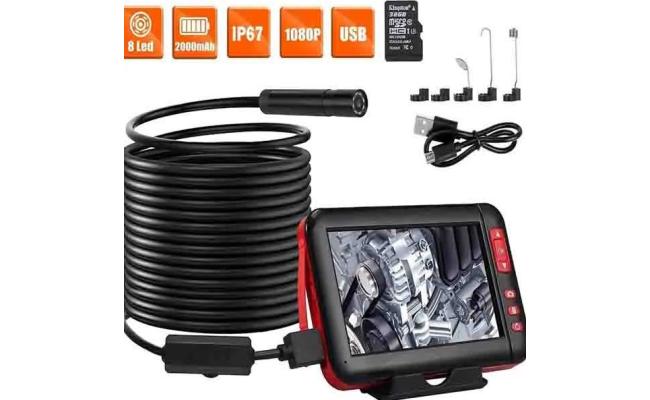 4.3-Inch LCD Screen Inspection Camera IP67 Waterproof Industrial Endoscope 5M