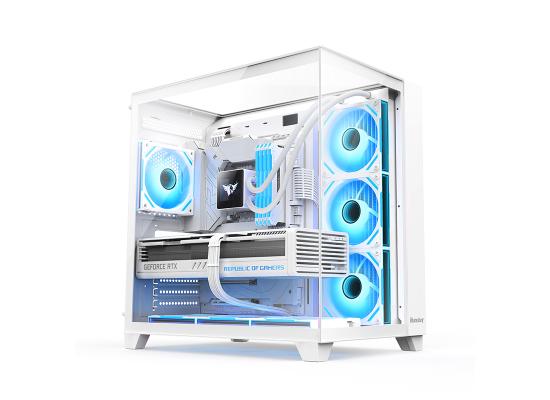 Huntkey VS970 Skyfall Full View Gaming Case -White