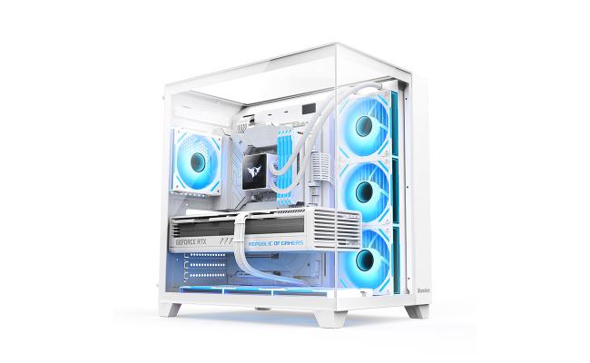 Huntkey VS970 Skyfall Full View Gaming Case -White