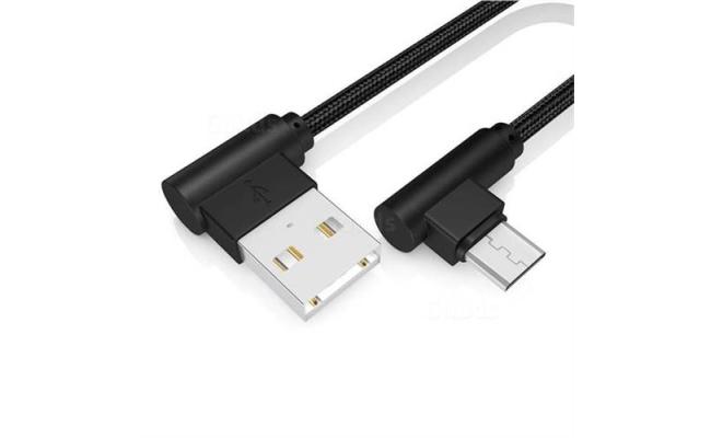 Charger Cable For Micro 20 cm L-shape