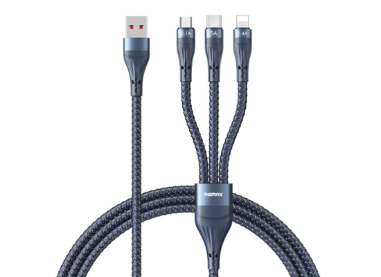 Remax RC-199TH Whirly Series 5A 3-in-1 Fast Charging Cable