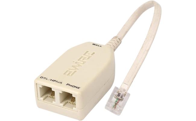RJ11 6P2C Male to 2 Female Telephone Modem ADSL Splitter Filter
