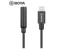 BOYA BY-K3 3.5mm TRRS Female to Lightning Male Audio Adapter Dongle Cable