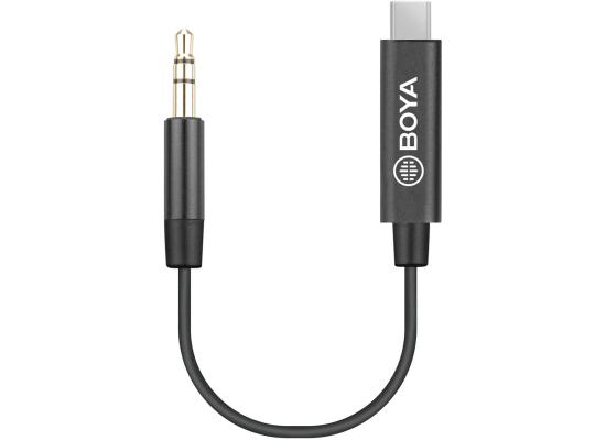 BOYA BY-K2 3.5mm TRS Male to Type-C Male Audio Adapter Cable (7.8in)