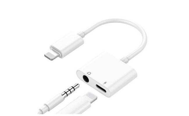 2 in 1 Lightning to 3.5mm Adapter for iPhone