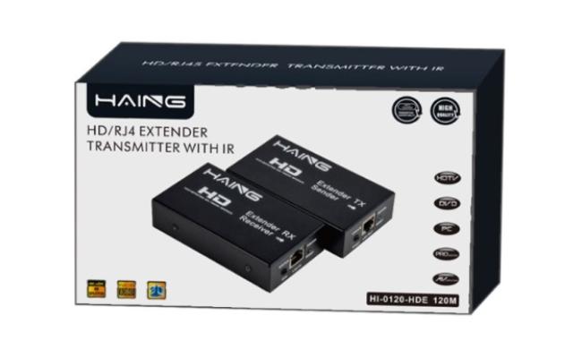 HAING HI-0120-HDE-120 HDMI/RJ45 Extender 1080p with IR 120M