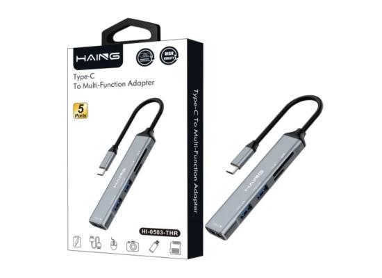 HAING HI-0503-THR 5-in-1 USB To Multi-Function Adapter