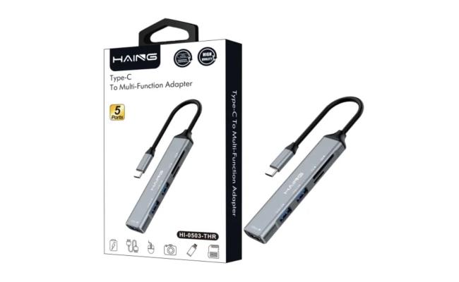 HAING HI-0503-THR 5-in-1 USB To Multi-Function Adapter