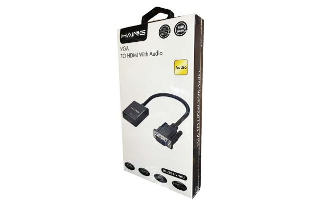 HAING High Quality VGA to HDMI with Audio Adapter